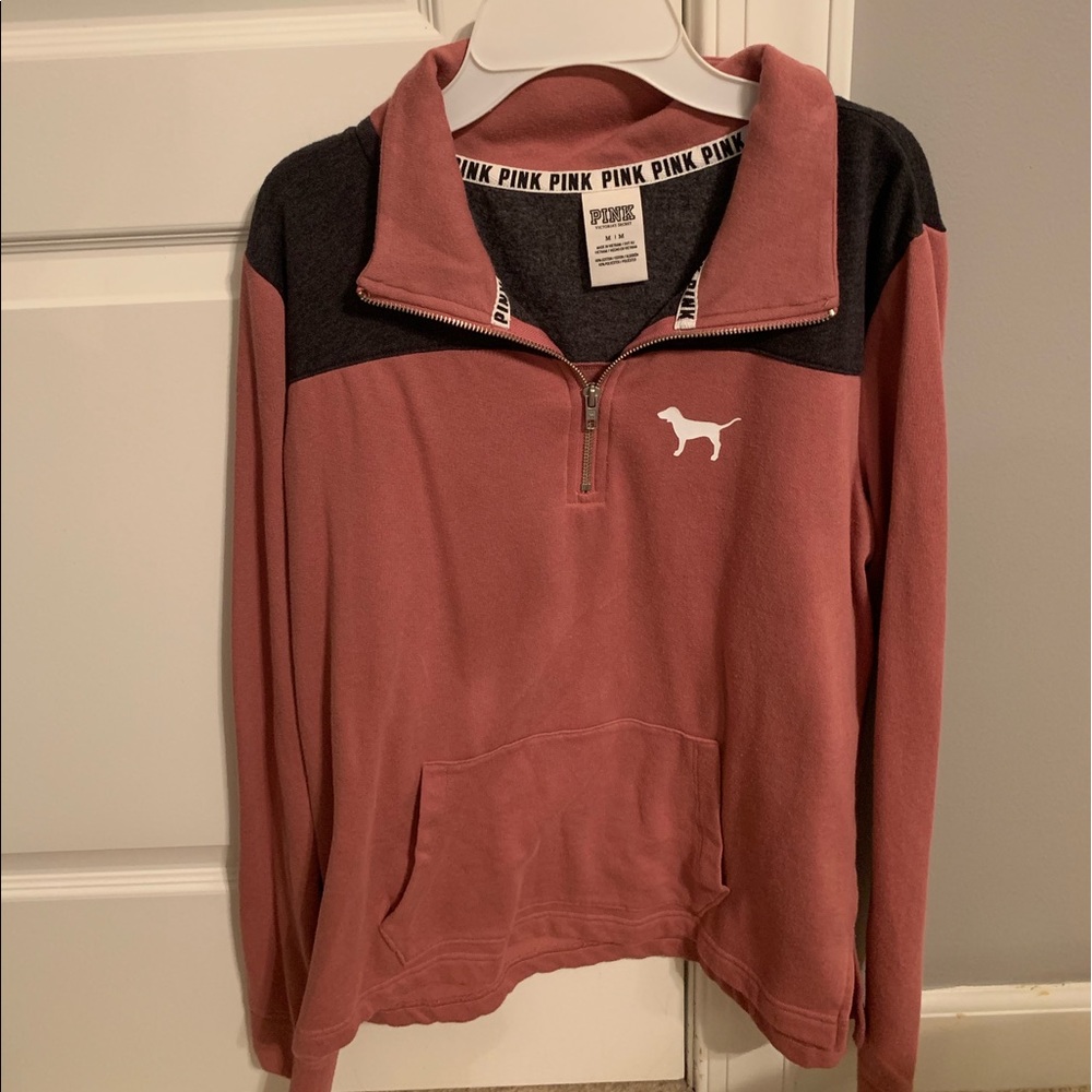 PINK Collared Sweatshirt